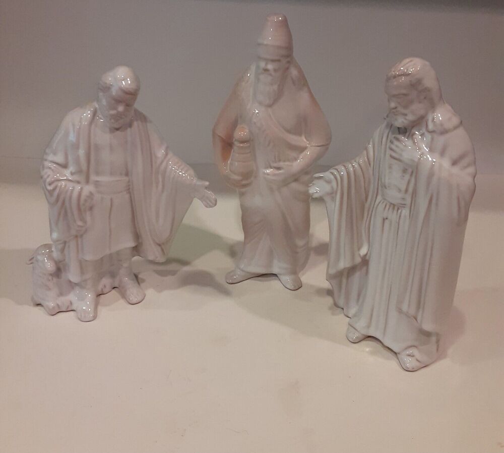 Vintage Frankoma 3pc Figurines Nativity Christmas NOTE